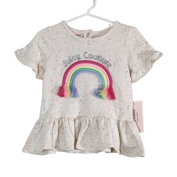 Juicy Couture Rainbow Tee NWT Size 18 Months Juicy Couture Toddler T-Shirt - Picture 1 of 8
